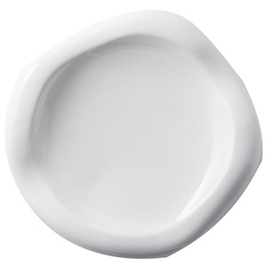 Plato de cerámica blanco creativo moderno, plato de restaurante de gama alta a la moda, vajilla de porcelana con arte de nube blanca en forma especial - Product Image 5