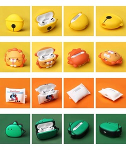 Étui pour écouteurs Airpods 1/2 Airpods Pro 3, design mignon et tendance, nombreux motifs de dessins animés, silicone souple anti-chute avec crochet - Product Image 5
