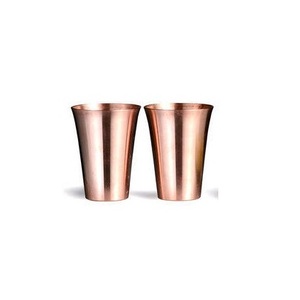 Handcrafted Metal Tumbler Pure Copper Glass Drinkware Serveware Pure Copper Luxury Design 10oz <b>Set</b> Of 4 - Product Image 4