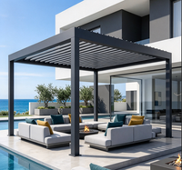 Pergola à lames orientables en aluminium sur mesure Sweet Home pour divertissements en plein air