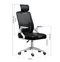Chaise de bureau ergonomique moderne et confortable avec dossier haut, pivotante et en maille respirante, idéale pour le télétravail