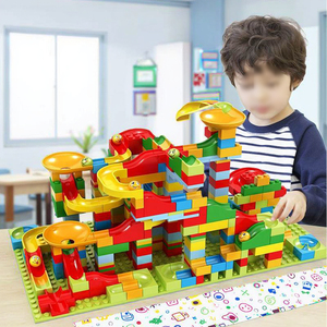 Cuộc Đua Chạy Khối Tương Thích Xây Dựng Khối Phễu Trượt Khối Tự Làm Lớn Gạch Đồ Chơi Trẻ Em 336Pcs Giáo Dục Đồ Chơi Cho Trẻ Em - Product Image 2