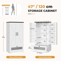 Armoire de rangement moderne en bois massif, grande capacité, écologique, avec portes coulissantes en MDF, organisateur multi-niveaux spacieux pour la cuisine