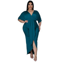 En stock Robe de soirée sexy pour femmes de grande taille Robe longue grande taille