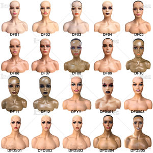 Tête de Mannequin Réaliste avec Épaules, Femme Afro-Américaine, Demi-Buste de Mannequin avec Épaules pour Présentation de Perruques - Product Image 4