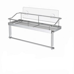 Wall Mounted Stainless Steel <b>Paper</b> Towel Holder With Spice Rack Storage Shelf <b>Kitchen</b> Organizer Adhesive No Drill Installation - Product Image 5