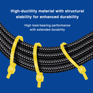 Attaches de câble en nylon 66 KSS haute performance, libérables, 100 pièces/paquet, usage industriel, multi-usages, attaches jaunes avec certification - Product Image 4