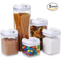 Conteneur de stockage alimentaire en plastique de 1,2 L, moulé par injection, avec couvercle à clapet hermétique détachable en caoutchouc, pour spaghetti