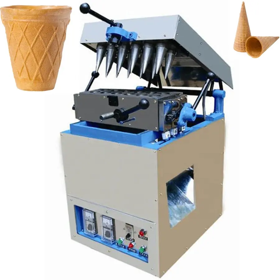 12-60 Pieces/time Biscuit Ice Cream Cone Wafer Cookie Making Edible Coffee Cup Machine Price