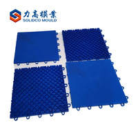 Tuiles de sol modulaires en plastique pour terrasse de tennis, moulage par injection personnalisé, emboîtables