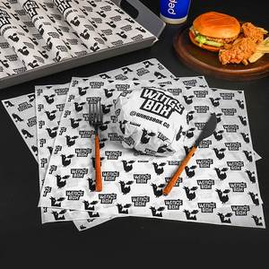 Custom Printed Eco-Friendly Biodegradable Waterproof Greaseproof Food Grade <b>Wrapping</b> <b>Paper</b> for Sandwich <b>Burger</b> Burrito Packaging - Product Image 1