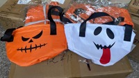 Panier lumineux d'Halloween pour enfants, sac à bonbons pour la collecte de friandises, seau lumineux LED vierge pour enfants, sac à bonbons d'Halloween