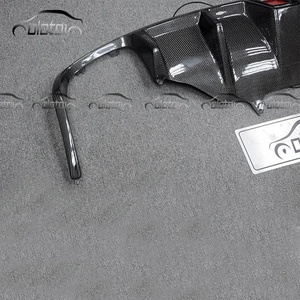 <b>LED</b> <b>Light</b> Carbon Fiber Rear Bumper Lip <b>Diffuser</b> Spoiler Splitter for Porsche Macan 95B 2014+ Car Spoilers - Product Image 3