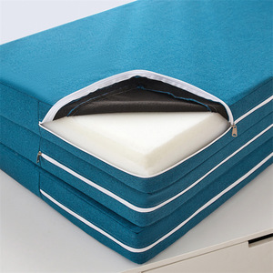 Tri gấp Tatami sàn Mat bọt Nệm cuộn lên 3 inch thoải mái Nhật Bản Tatami bông bộ nhớ bọt nệm - Product Image 4