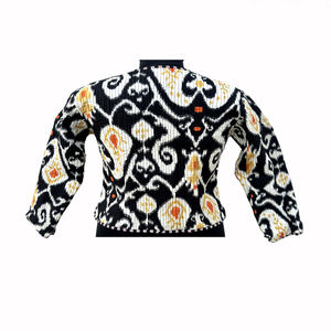 Veste polaire matelassée pour femme, imprimé floral indien, faite à la main, réversible, en coton, manteau court d'hiver pour filles, best-seller - Product Image 5