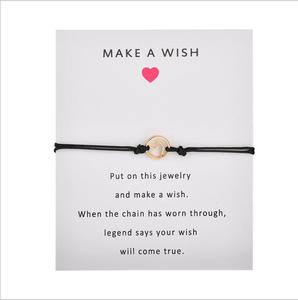 Custom Black Red White Knit Originality Wave Make a Wish Card <strong>Bracelet</strong> <strong>Aesthetic</strong> in Spanish Wish <strong>Bracelet</strong> - Product Image 4