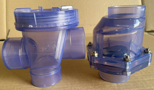 KOSTENLOSE Probe Günstiger Preis DN40 50mm 1-1/2 "PVC Transparentes klares Rückschlag ventil 2-Wege-3-Wege-Rückschlagventil - Product Image 6