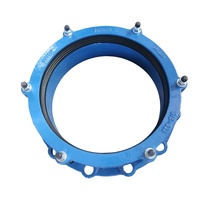 ISO2531 EN545 598 DN100 DN150 Besi Ulet ASTM A536 Adaptor Flensa Fleksibel Universal Berlapis Cat Teruji Tekanan