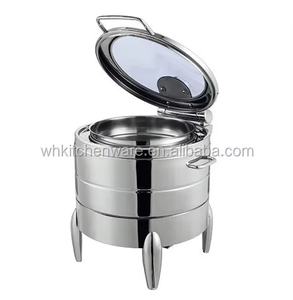 Plat à réchaud demi-rouleau poli miroir pour buffet - Product Image 5