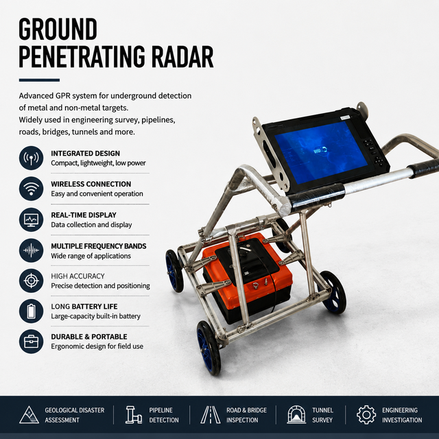 Multi Frequency Ground Penetrating Radar for Engineering Investigation and Geophysical Survey