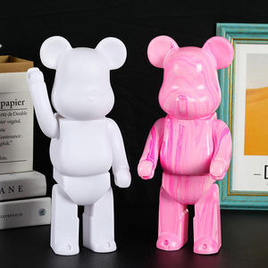 Decoración para el Hogar, Estatua de Oso <span class=keywords><strong>Rosa</strong></span> de Resina Animal, Regalo, Estatua 1000%, <span class=keywords><strong>Bearbrick</strong></span> 400%, Regalo, Artesanía y Juguetes DIY - Product Image 5