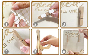 Table pendule à cadre ultrasonique en bois mignon et créatif décoration de la maison pour l'annonce de la grossesse artisanat en bois et panneaux muraux - Product Image 6