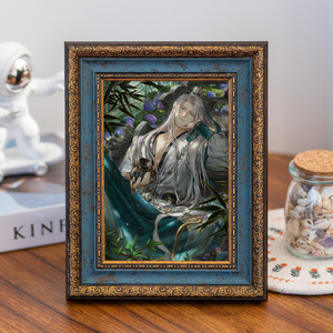 6inch 8inch A4 Resin European Classical Style Light Luxury Handmade Hanging Rectangular <strong>Frame</strong> Model 3519 Relief Empty Ornament - Product Image 6