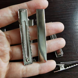 Pinza de pelo de cocodrilo de níquel con parte superior plana con dientes para proyectos de artes y manualidades - Product Image 5