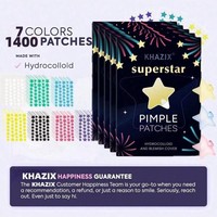 Patchs pour boutons d'acné sans aiguille de guérison hydratante en forme d'étoile pour la peau Fabricant d'autocollant facial d'étiquette personnalisée
