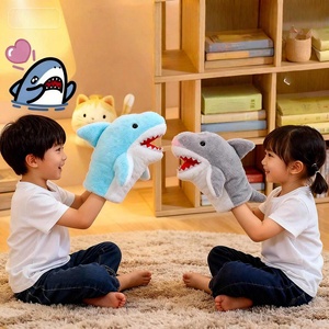 Guanto a Forma di Squalo da 25CM, Giocattolo di Peluche con Bocca Apribile, Regalo di Compleanno Divertente per Bambini - Product Image 2