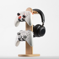 Support pour contrôleur de jeu Support pour casque d'écoute Support en bois massif PS4/PS5