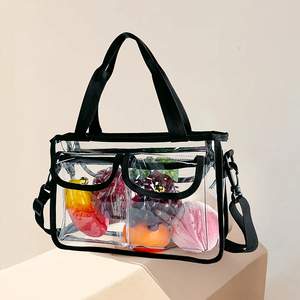 Biểu Tượng Tùy Chỉnh Không Thấm Nước Trong Suốt PVC Túi Xách Đa Chức Năng Lớn Rõ Ràng Vệ Sinh Cá Nhân Túi Với Dây Kéo Di Động Cho Bãi Biển Sử Dụng - Product Image 5