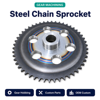 Kit de pignons de chaîne en acier sur mesure avec moyeu alvéolé et jante traitée thermiquement pour assemblages d'entraînement, directement de l'usine OEM
