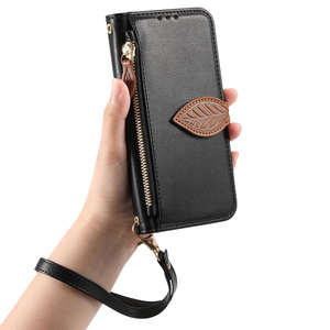 Étui de téléphone portable de luxe en cuir PU, design professionnel, antichoc, avec porte-cartes, anneau magnétique, cordon court - Product Image 3