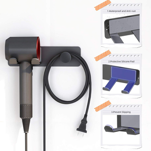 Support mural pour sèche-<span class=keywords><strong>cheveux</strong></span>, support auto-adhésif en acier inoxydable pour sèche-<span class=keywords><strong>cheveux</strong></span> <span class=keywords><strong>Dyson</strong></span> - Product Image 4