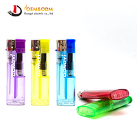 Briquet à gaz électrique Dongyi 2025 OEM 75mm transparent cinq couleurs pour cigares, personnalisable avec logo