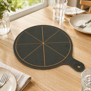 Tablas Redondas <span class=keywords><strong>de</strong></span> Fibra <span class=keywords><strong>de</strong></span> Madera Natural para Servir <span class=keywords><strong>Pizza</strong></span>, Se Pueden Usar como Bandeja para Charcutería, Tabla para Quesos, Plato para Postres - Product Image 3