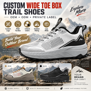 Chaussures <span class=keywords><strong>de</strong></span> trail pour hommes à bout large, à lacets rapides, pour la <span class=keywords><strong>randonnée</strong></span> en extérieur, personnalisables (Logo, OEM, ODM) - Product Image 1