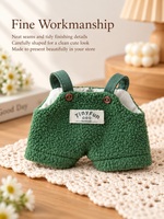 Salopette en coton personnalisée de 10 cm pour poupée, short à bretelles en peluche douce, tenue de remplacement pour poupée, fournisseur en gros