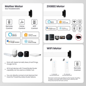 Persianas Enrollables Motorizadas Personalizadas con Control Remoto Eléctrico Zigbee Tuya Google, Opacas, Resistentes al Viento, para Ventana, Día <span class=keywords><strong>y</strong></span> <span class=keywords><strong>Noche</strong></span> - Product Image 2
