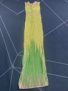 Vestido de fiesta de cumpleaños de lujo para mujer Venta caliente hasta el suelo malla brillante diamantes de imitación Matric diseño de <span class=keywords><strong>despedida</strong></span> - Product Image 3