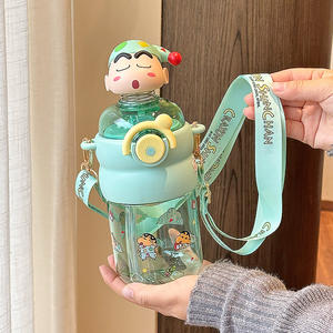 Botella de agua Tritan Zuo Mu Crayon Shin Chan de 500 ml, libre de BPA, con pajita para niños, para uso escolar. - Product Image 4