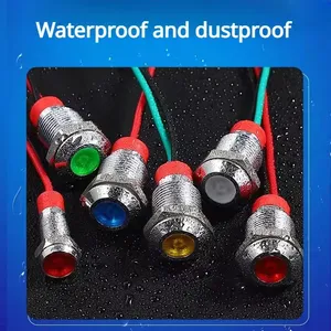 Không thấm nước 3V 5V 12V 24V 110V 220V LED tín hiệu chỉ báo dòng 6mm 8mm 10mm 12mm kim loại chỉ báo cảnh báo từ tiêu đề ban đầu - Product Image 6