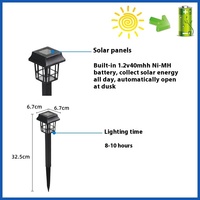 Lampe solaire LED d'extérieur compacte très vendue pour jardin et aménagement paysager de villa, nouvelle, en stock transfrontalier, étanche, certifiée FCC, 3500K Chaud