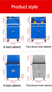 Metal Work <b>Trolley</b> With 2 Drawers Heavy-duty Steel <b>Tool</b> Cart for Garage Workshop Storage Rolling Toolbox Factory Direct Heavy-Du - Product Image 4