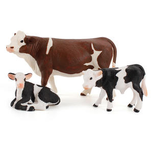 Simulazione modello di bovini da fattoria <span class=keywords><strong>Simmental</strong></span> mucca che tiene la decorazione del pascolo dell'allevatore di vitelli - Product Image 2
