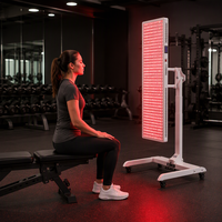 Panneau de luminothérapie rouge corps entier LED 590 630 660 670 810 830 850 1060nm infrarouge sur pied prise US