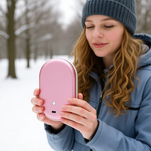 Calentador de manos portátil recargable con batería de 5000 mAh color oro rosa para uso en exteriores - Product Image 2