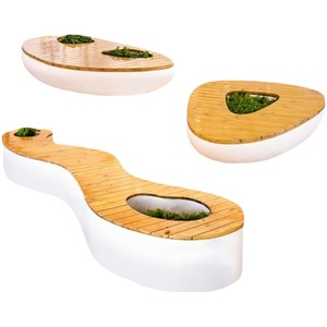 Fiberglass <b>Tree</b> <b>Planter</b> Bench Outdoor Commercial Patio Seat Durable Design - Product Image 3