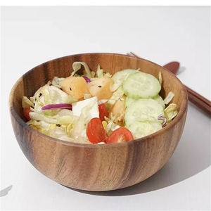 Ensemble de bols en bois classiques Dericsson pour cadeaux, bol à salade de fruits personnalisable avec différentes tailles et options de logo - Product Image 3